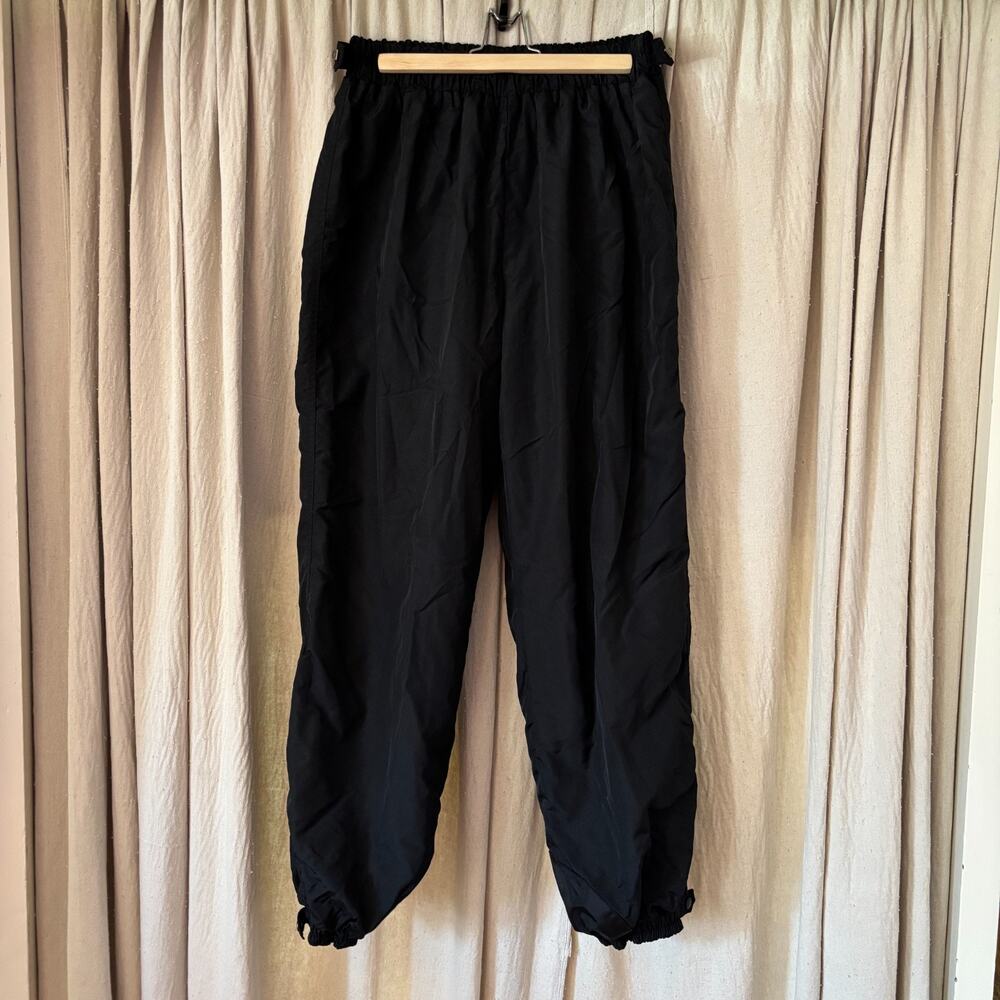 Vintage Columbia Sportswear Nylon Ski Pants Men's XL Black Elastic Waist 90s